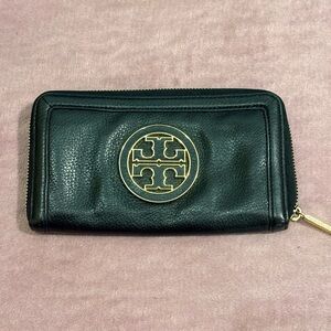 Tory Burch Black and Gold Zipper Detail